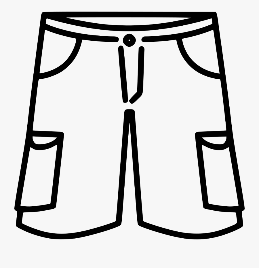 Cargo Shorts Png Icon - Shorts Clipart Black And White, Transparent Clipart