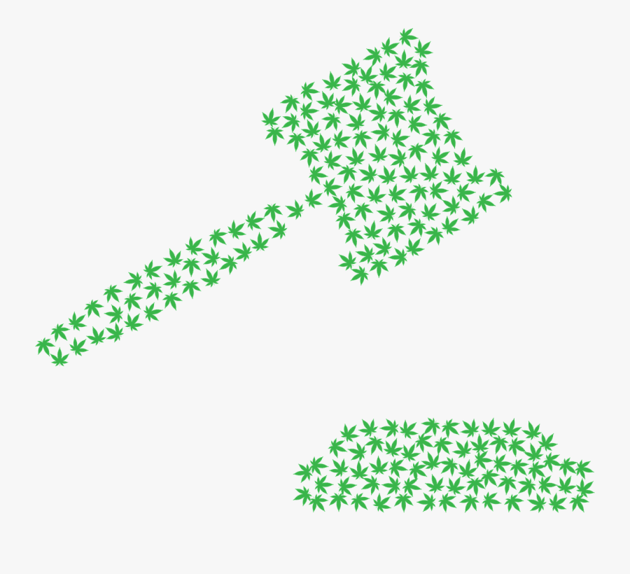 Gavel, Marijuana, Law, Hammer, Mallet, Judge - Pink Dog Silhouette Svg Free, Transparent Clipart