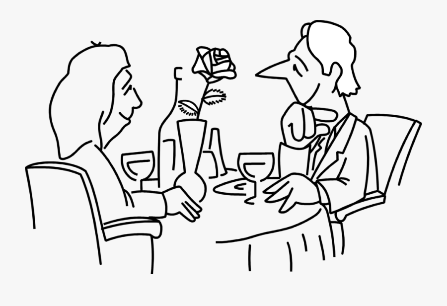 Cliparts For Free - Drawing Of Having Dinner, Transparent Clipart