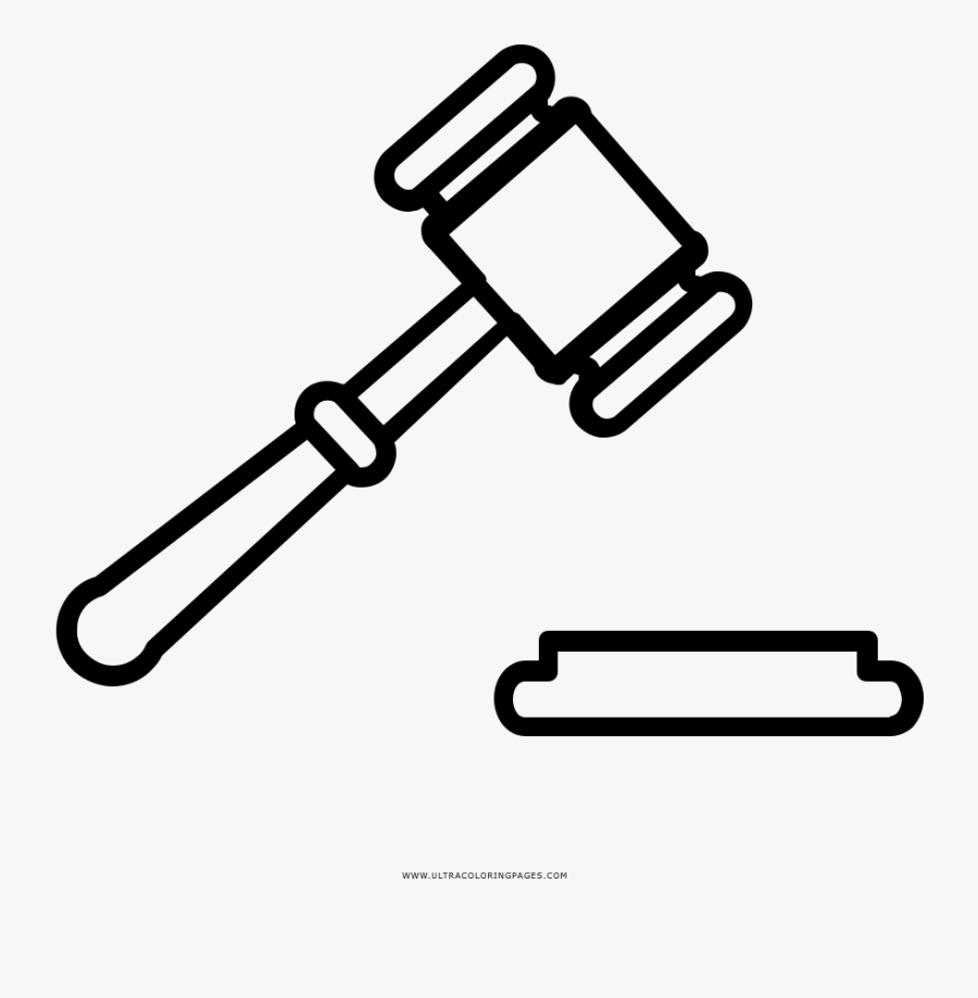 Clip Art Mallet Judge Painting Transprent - Gavel Drawing Png, Transparent Clipart