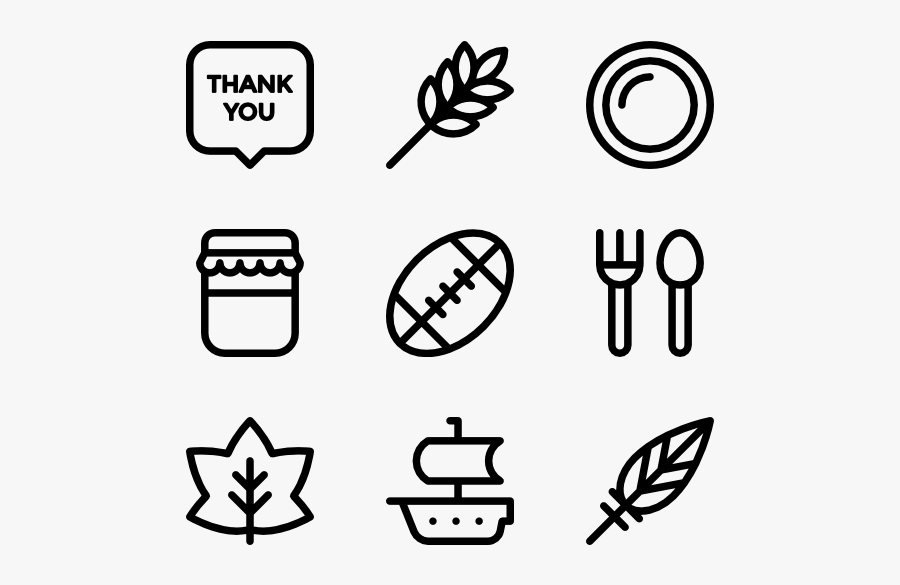 Thanksgiving - Web Design Line Icon, Transparent Clipart