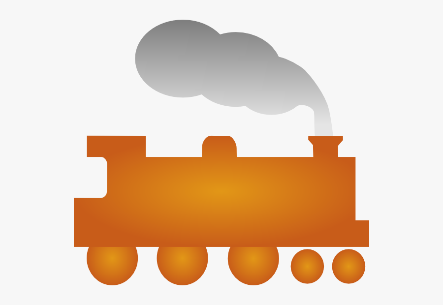 Orange Train Clipart, Transparent Clipart