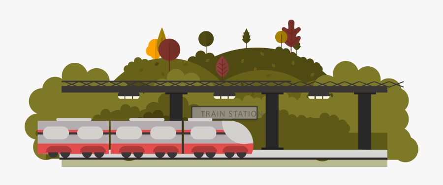 Clipart Train High Quality - Cartoon Transparent Train Station, Transparent Clipart