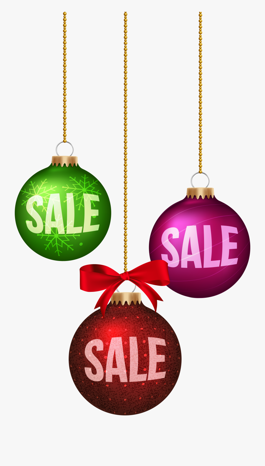 Christmas Balls Sale Decoration Png Clip Art Image - Christmas Ornament, Transparent Clipart