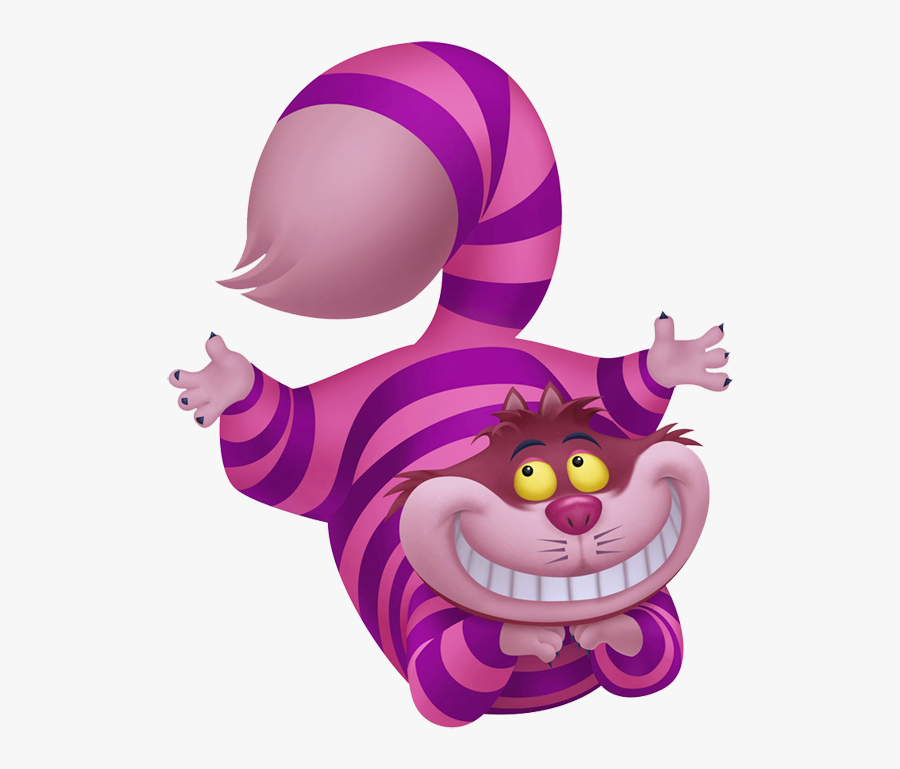 Transparent Cat In The Hat Clip Art - Alice In Wonderland Cartoon Cheshire Cat, Transparent Clipart