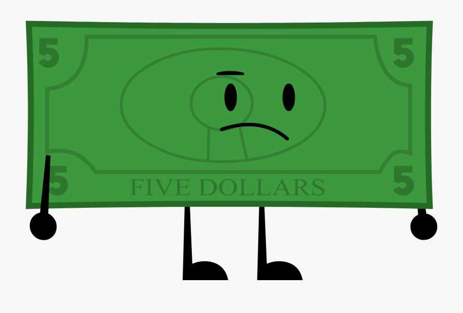 Bills Clipart Five Dollar - Cartoon 5 Dollar Bill, Transparent Clipart