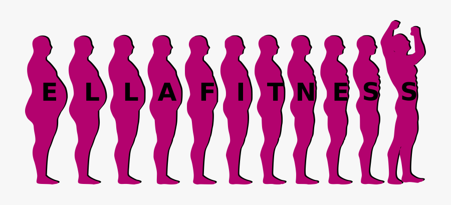 Ella Fitness Clip Arts - Fat Man, Transparent Clipart