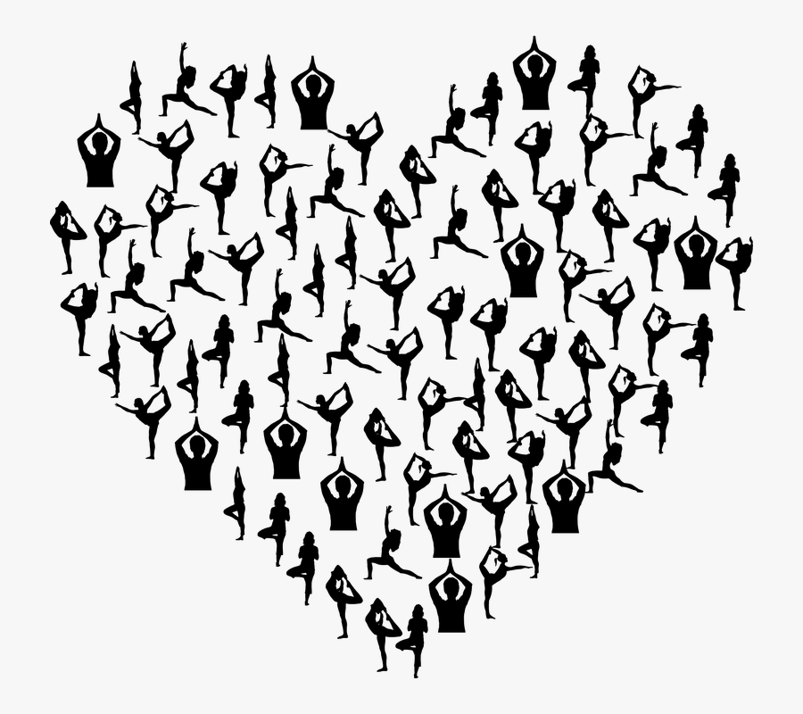 Yoga Heart, Transparent Clipart