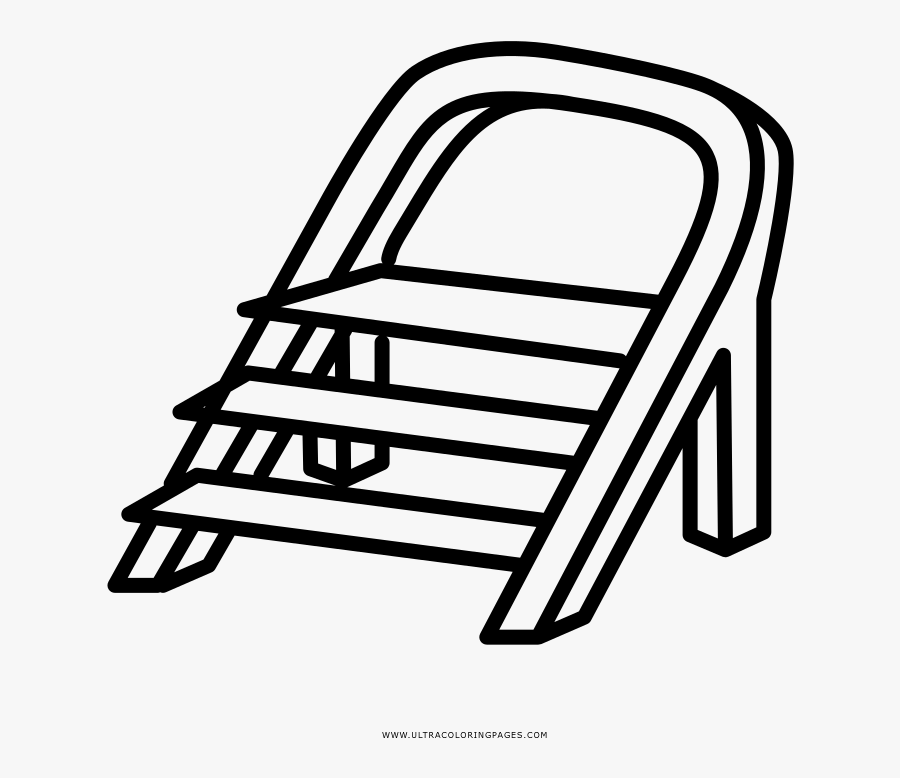 Step Ladder Coloring Page - Chair, Transparent Clipart