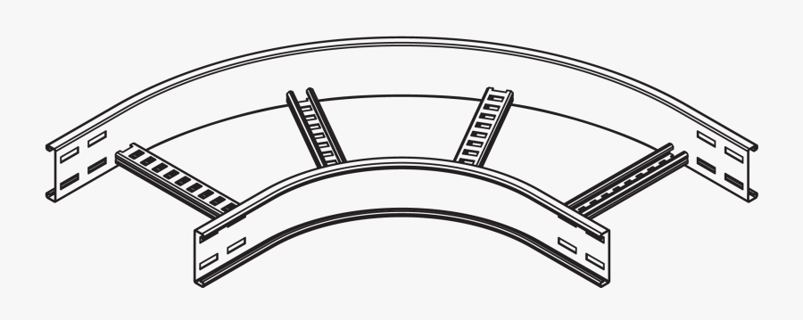Ladder 90˚ Bend - Line Art, Transparent Clipart