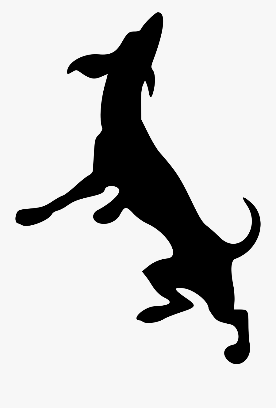 Dog Silhouette - Playful Dog Silhouette Png, Transparent Clipart
