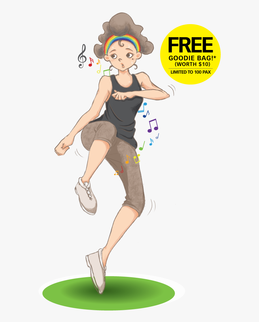 Live Workout Party With Jr Fitness - Cartoon, Transparent Clipart