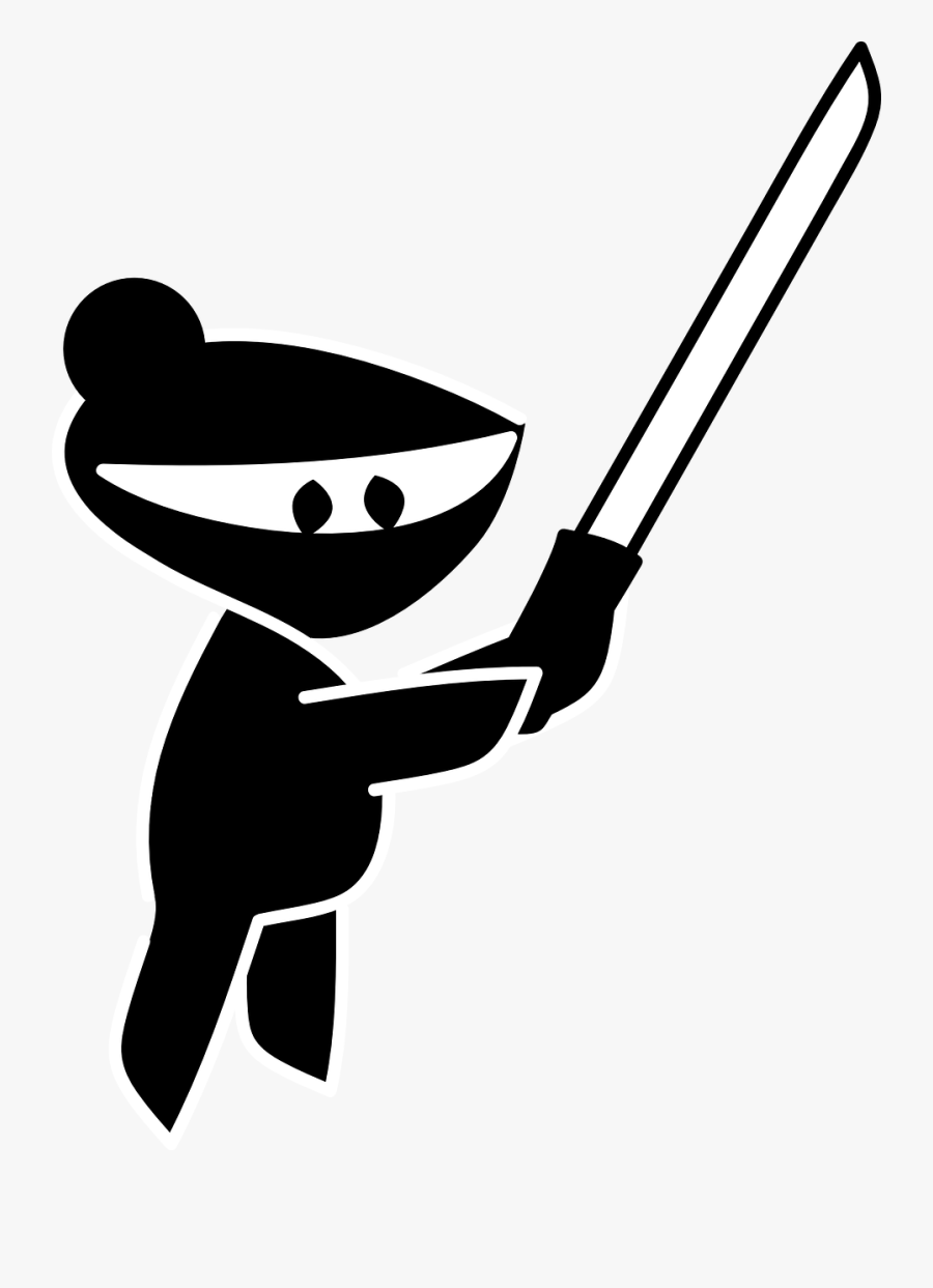 Ninja Samurai Sword Cartoon Png Image - Ninja Clip Art, Transparent Clipart