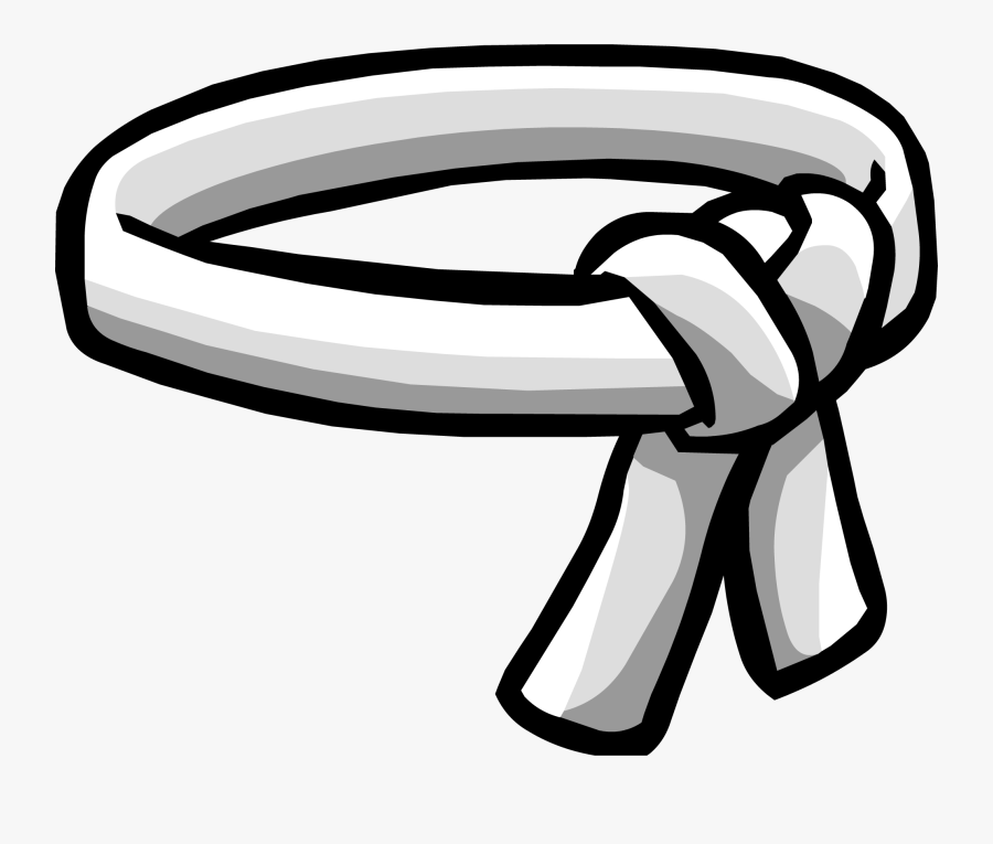 Belt Ninja - White Belt, Transparent Clipart