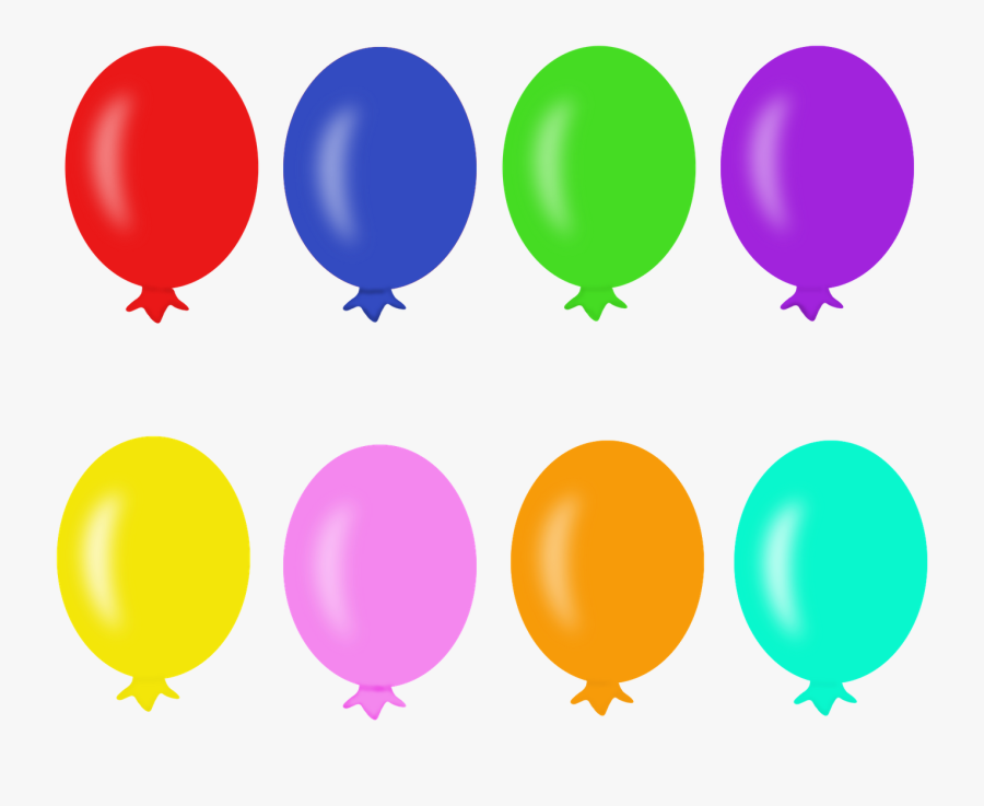 Transparent Birthday Clipart Free Printable - 8 Balloons Clipart, Transparent Clipart