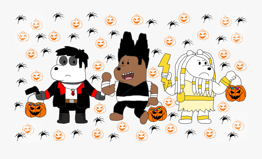 8 Days Before Halloween- We Bare Bears By Princess - We Bare Bears Halloween Night, Transparent Clipart