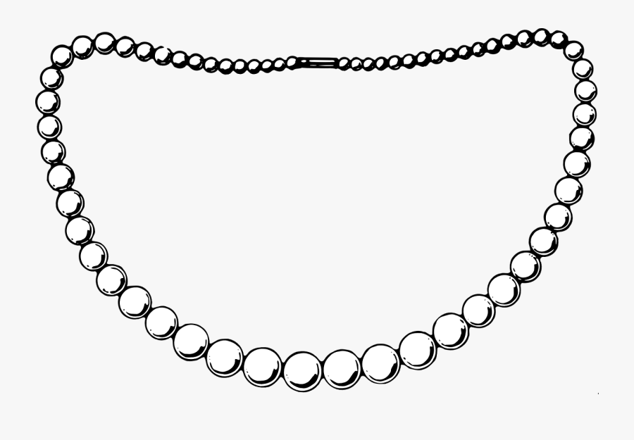 Necklace Black And White, Transparent Clipart