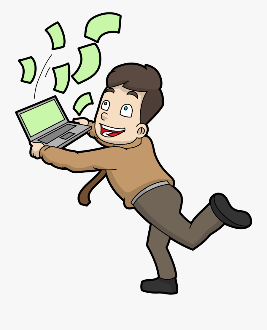 Clip Art Accountant Vector Royalty - Wasting Money Cartoon, Transparent Clipart