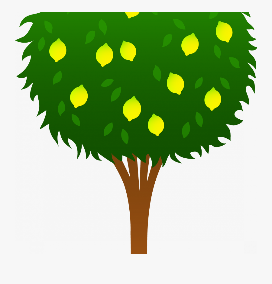 Cute Lemon Tree Free Clip Art - Clip Art Orange Tree, Transparent Clipart