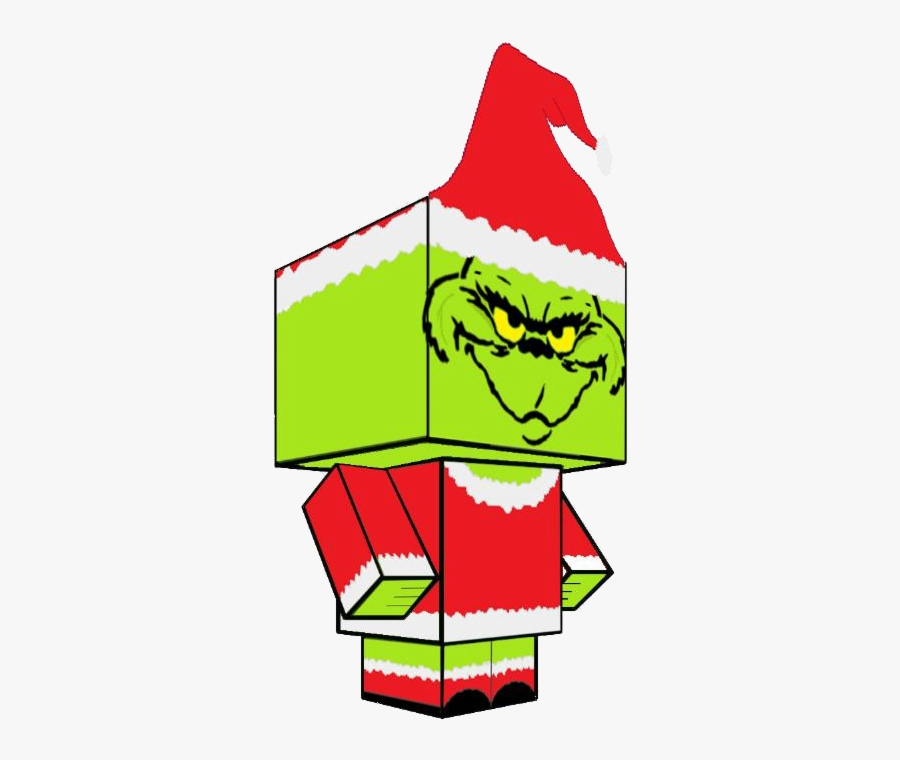 Grinch Face Clipart - Santa Claus Cubeecraft, Transparent Clipart