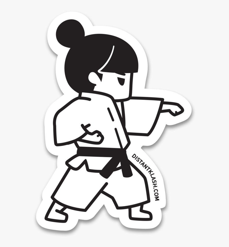 Karate Martial Arts Taekwondo Drawing Obi - Martial Arts Drawing, Transparent Clipart