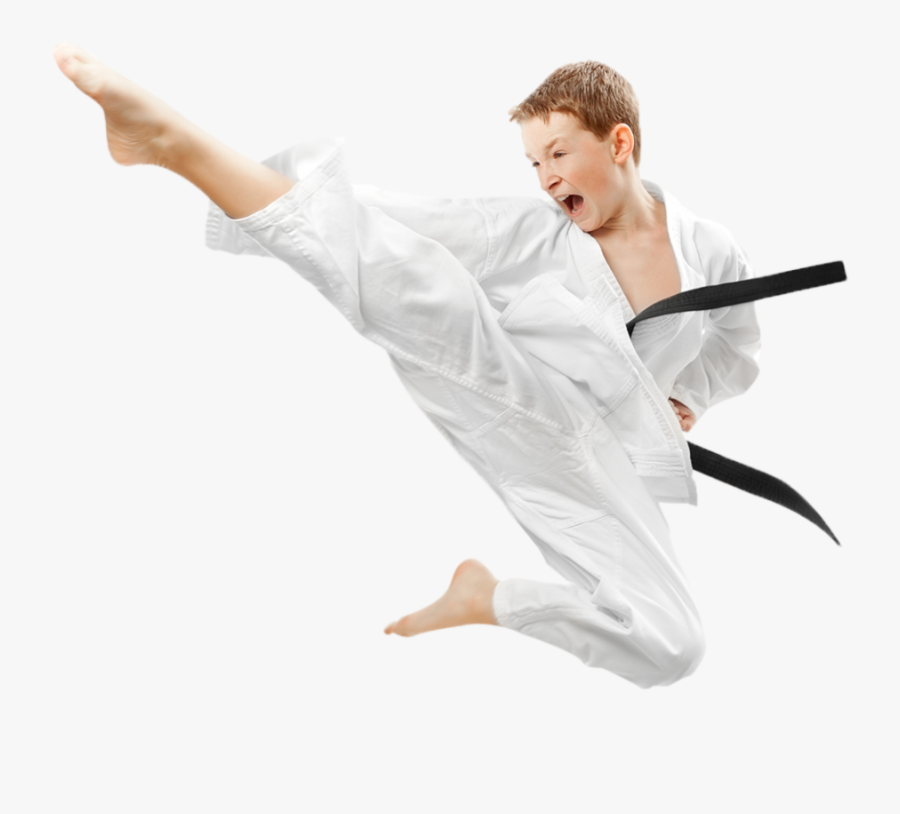 70202 - Karate Kid Kicking, Transparent Clipart