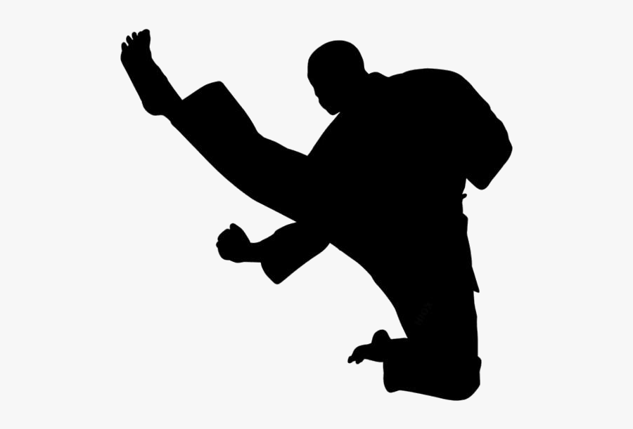 Transparent Taekwondo - Silhouette, Transparent Clipart