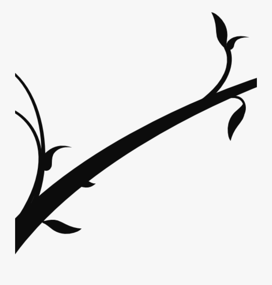 Transparent Tree Branch Silhouette Png - Branch Clipart Black And White, Transparent Clipart