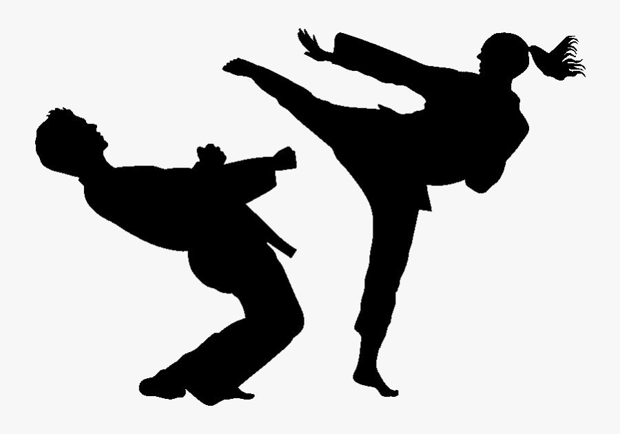 Karate Martial Arts Sport Taekwondo Silhouette - Silhouette Karate, Transparent Clipart
