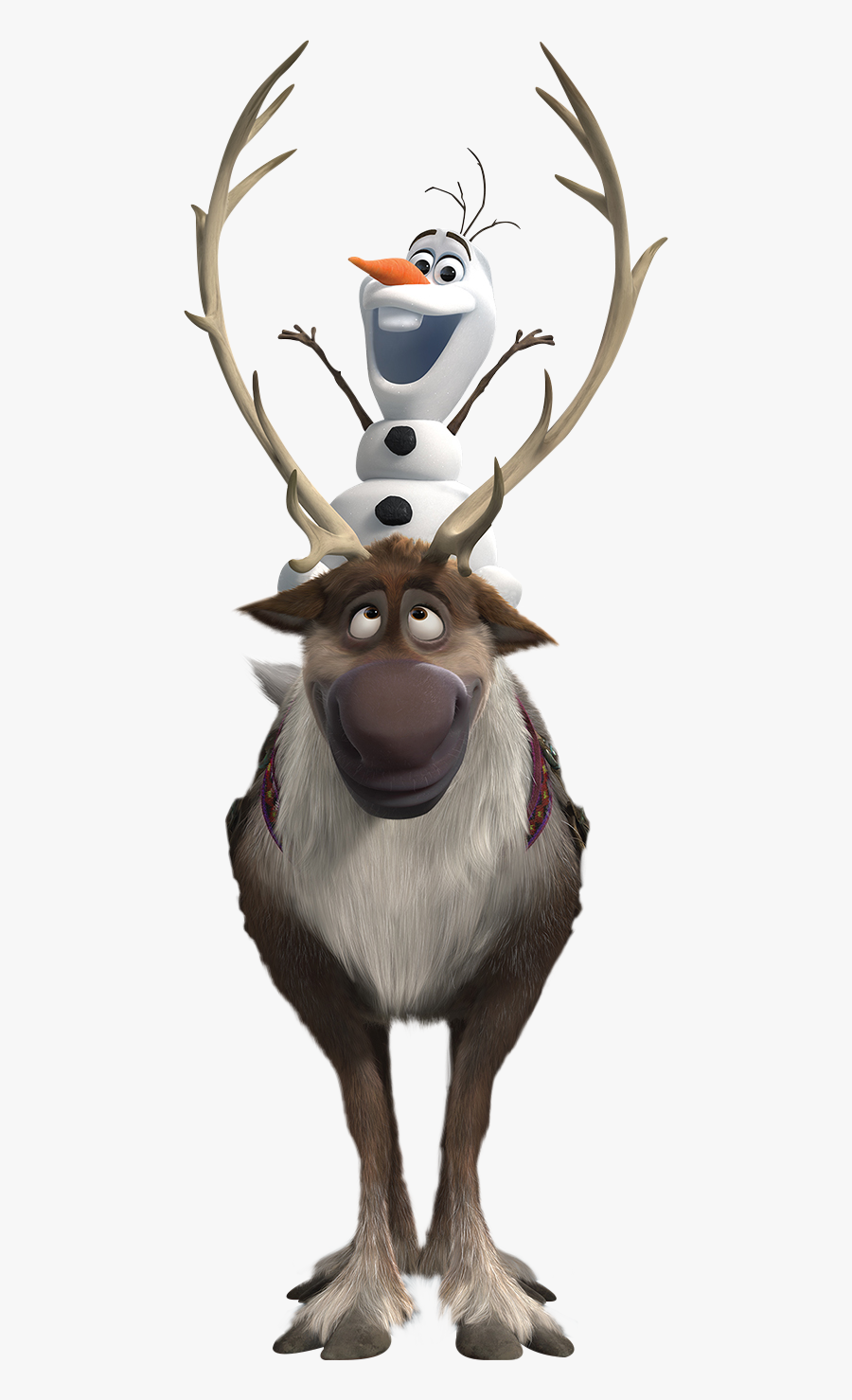 Olaf Riding Sven, 1400x1494, 861,66kb - Sven Frozen, Transparent Clipart