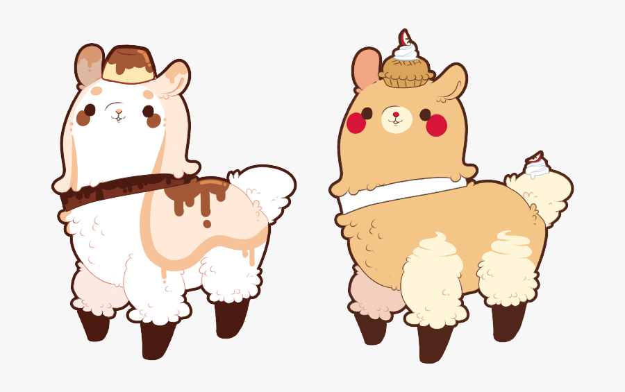 Dessert Alpaca Adoptable Set - Cute Drawings Of Alpaca, Transparent Clipart
