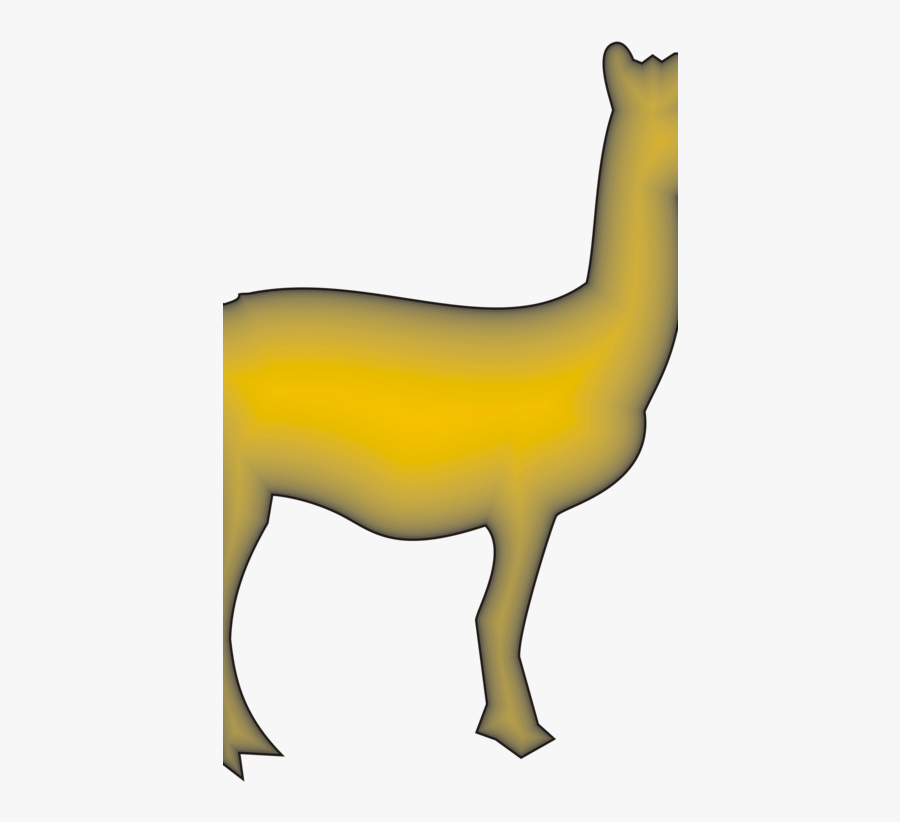 Transparent Banner Vector Black And White Png - Silueta De Llama Animal, Transparent Clipart