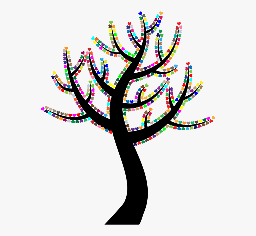 Plant,tree,branch - Tree Trunk Clipart With Four Branches, Transparent Clipart