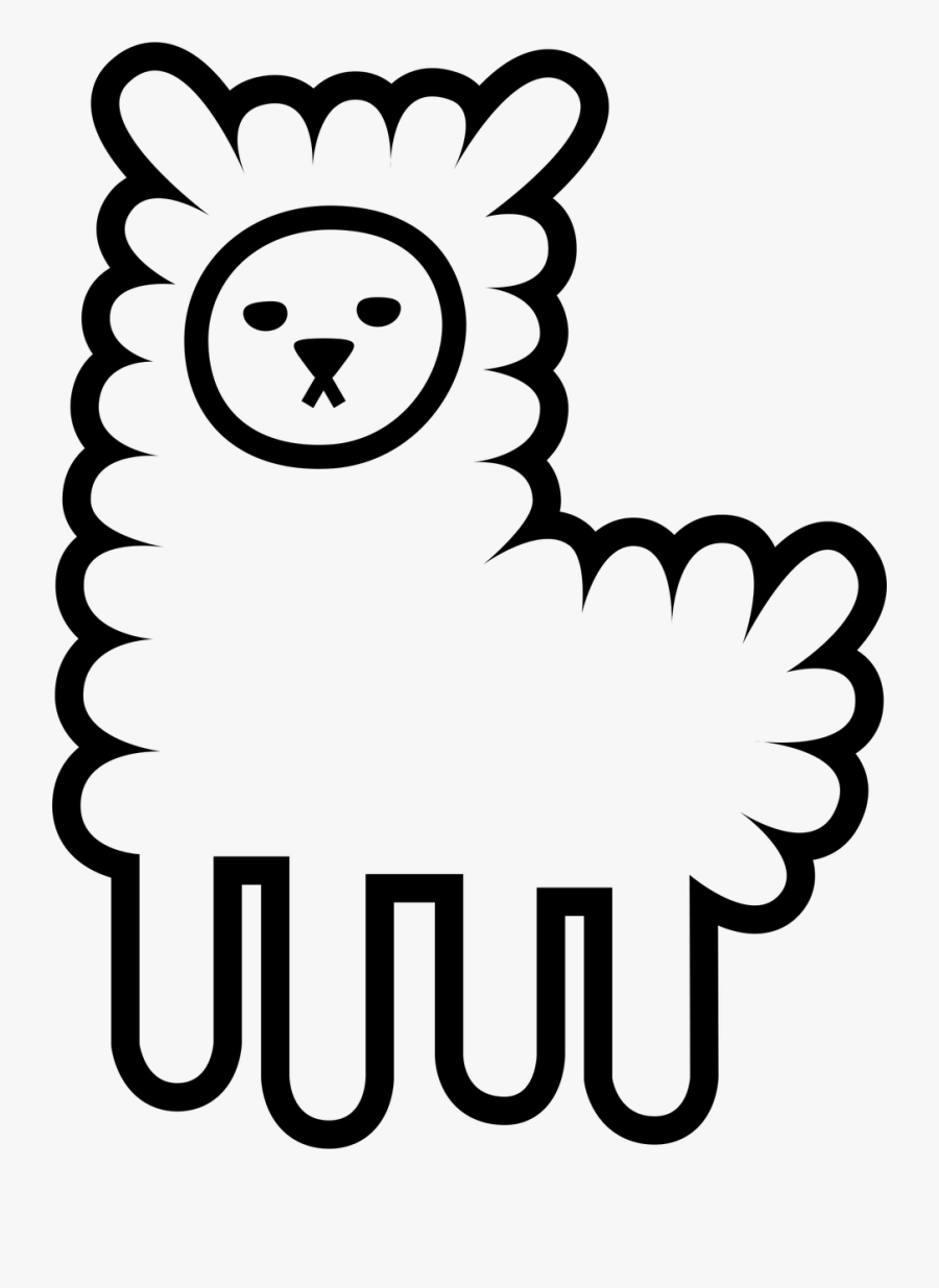 Lama Tegning, Transparent Clipart