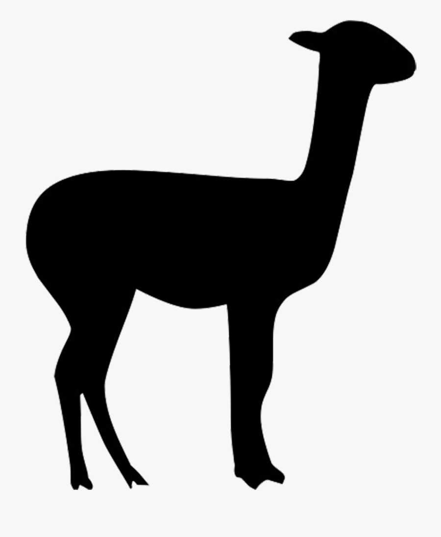 Llama Alpaca Vicuña Clip Art - Silhouette Transparent Llama Clipart, Transparent Clipart