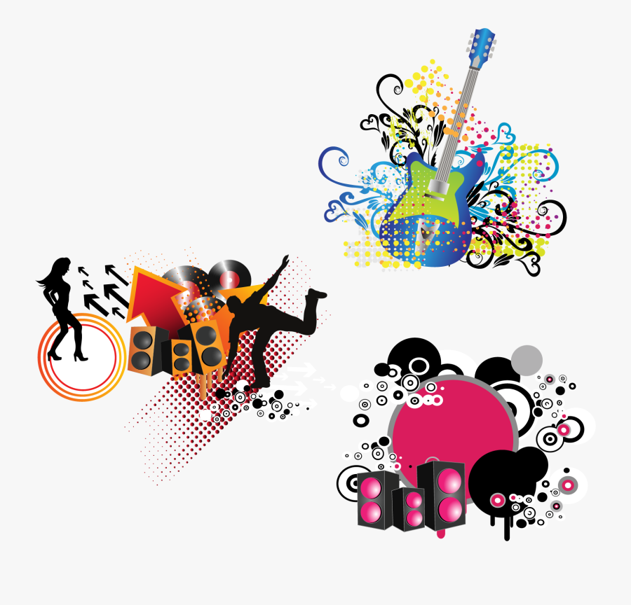 Musical Note Clip Art - Abstract Music Vector Free, Transparent Clipart