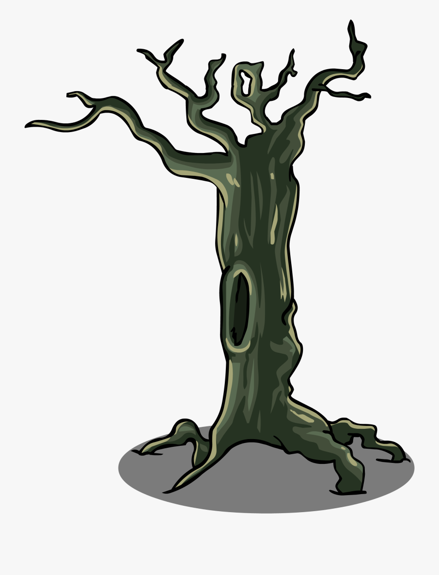 Spooky Tree Sprite - Dark Tree Sprite, Transparent Clipart