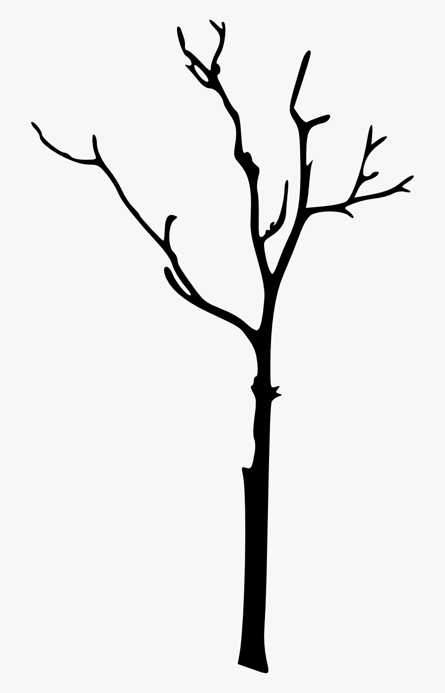 Silhouette Twig Clip Art - Tree Trunk Silhouette Png, Transparent Clipart