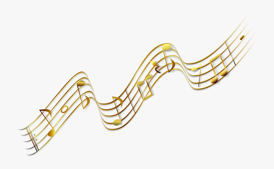 Gold Music Notes Clipart, Transparent Clipart
