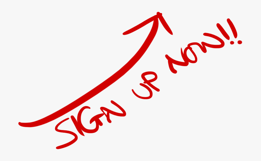 Sign Up Here Arrow, Transparent Clipart