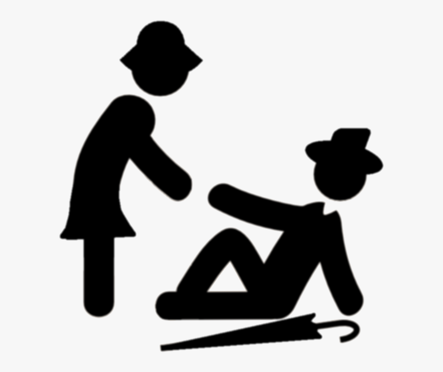 Transparent Falling Silhouette Png - Fall Prevention Clip Art, Transparent Clipart