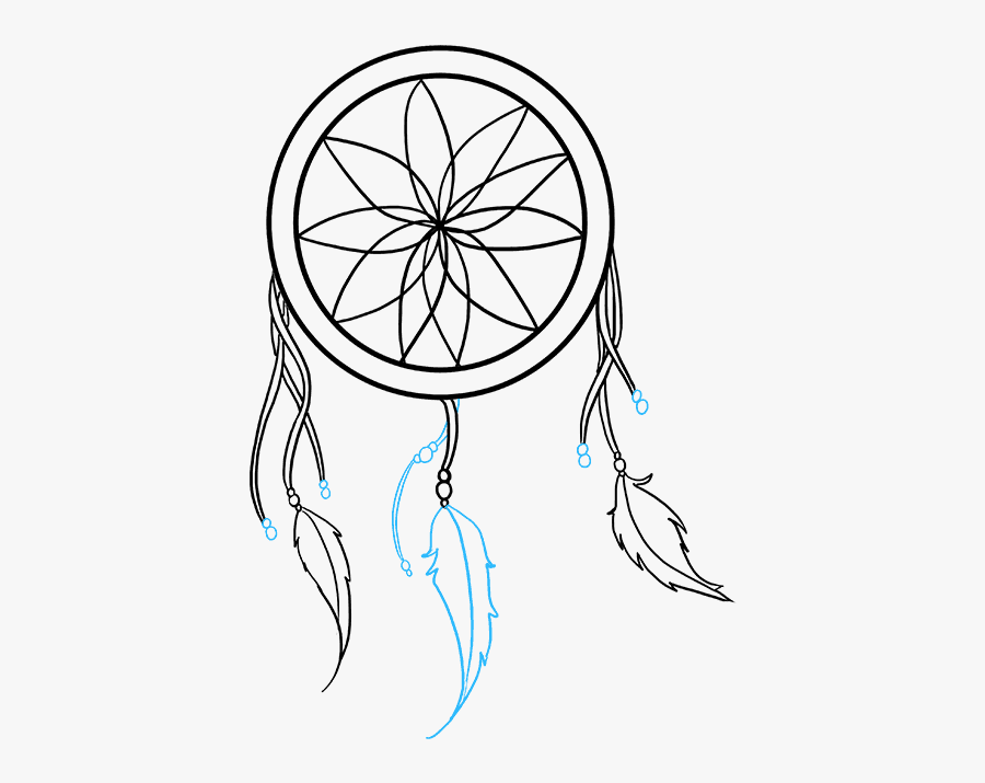 Clip Art Dreamcatcher Sketch - Dream Catcher Easy To Draw, Transparent Clipart