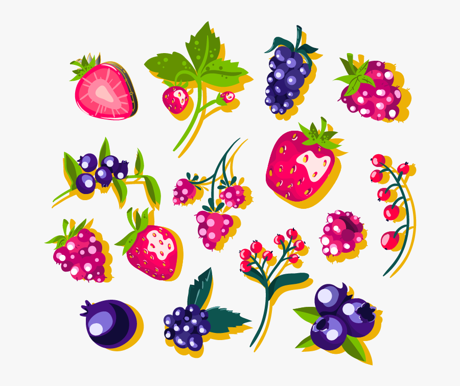 Clip Art Cartoon Berries - Cartoon Berries Png, Transparent Clipart