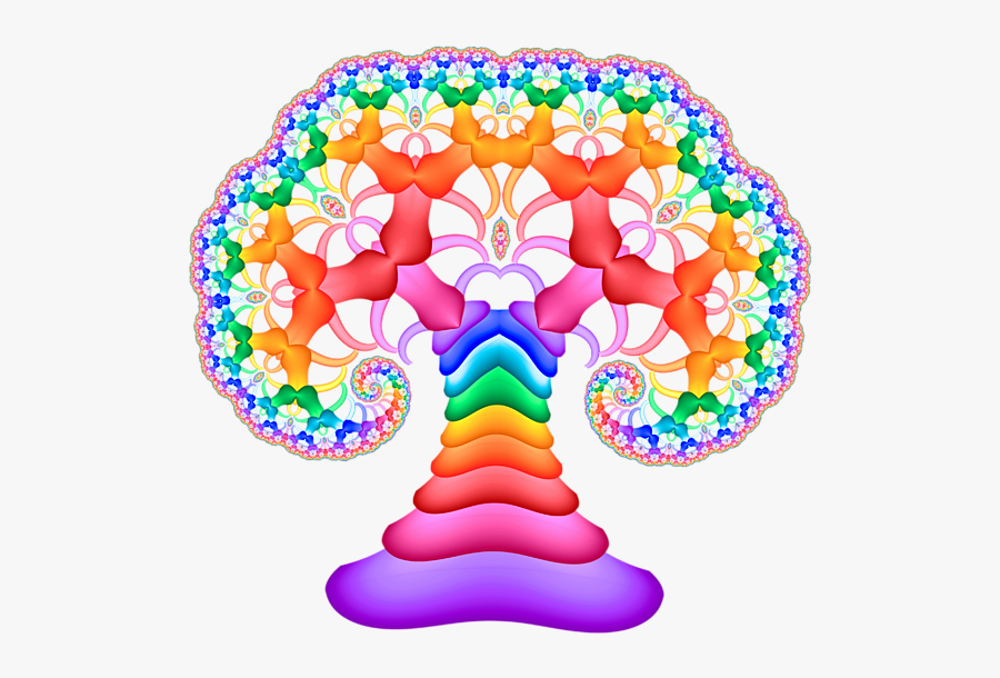 Rainbow Tree Branch Clipart, Transparent Clipart