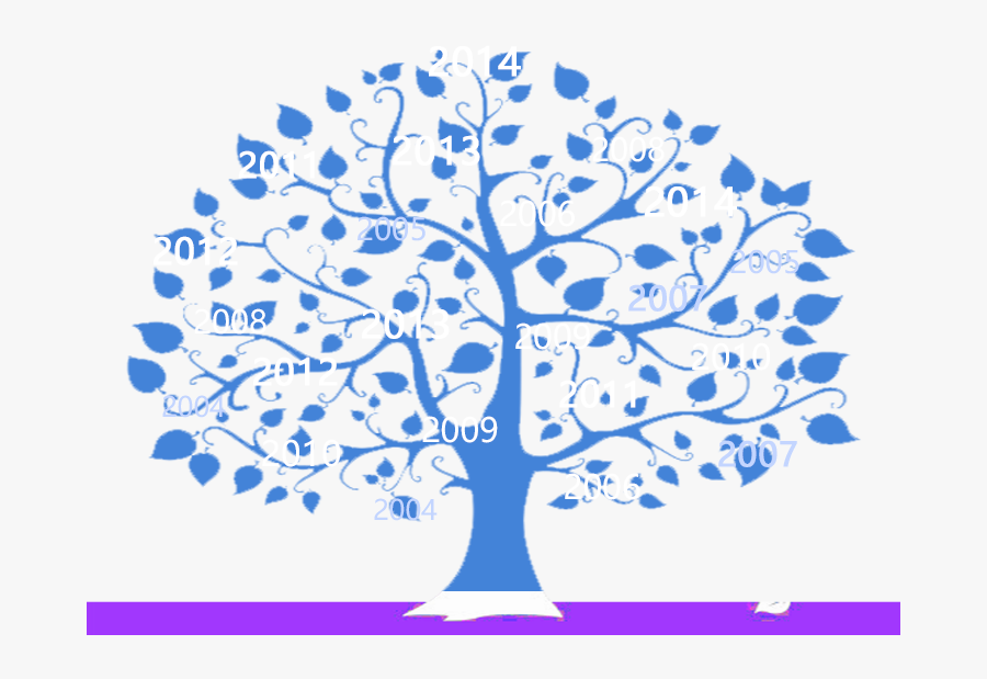 Branch Clipart Family Tree - Blue Family Tree Design, Transparent Clipart