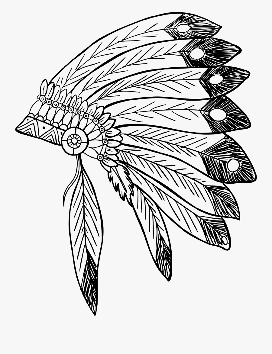 Onlinelabels Clip Art - Native American Headdress Clip Art, Transparent Clipart
