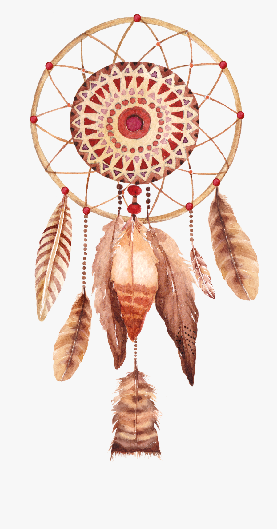 Dreamcatcher Poster Watercolor - Printable Dream Catcher Bookmark, Transparent Clipart