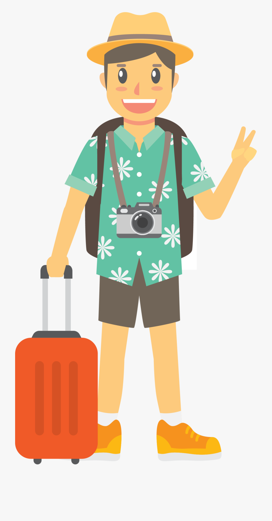Travel By Euclidean Vector Traveling Sea The Clipart - Tourist Icon Png, Transparent Clipart