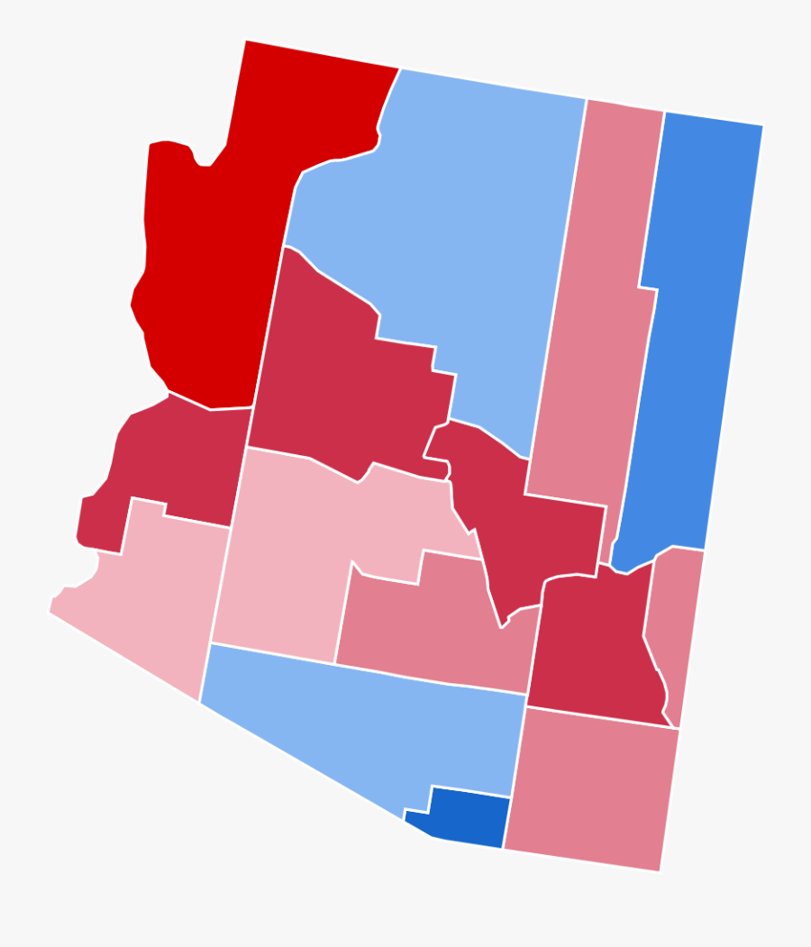 Arizona Presidential Election Results - Arizona 2016 Election Map, Transparent Clipart