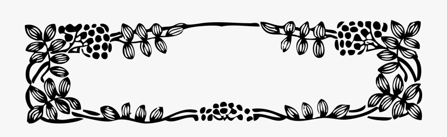 Leaves And Berries Border Clip Arts - Text Box Border Transparent, Transparent Clipart